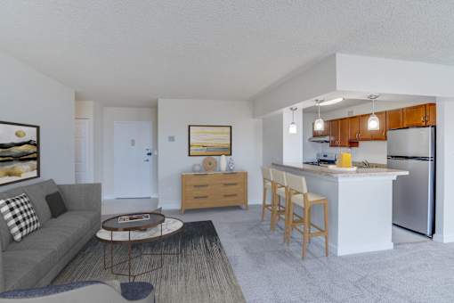 Living space at Seminary Towers, Alexandria