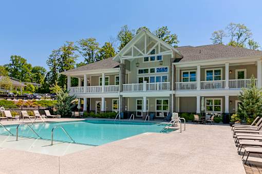 Pool at Skyland Exchange Apartments, Asheville, NC, 28803