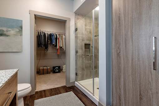 Bathroom With Extra Storage Space at The Cosmopolitan, Tulsa, Oklahoma