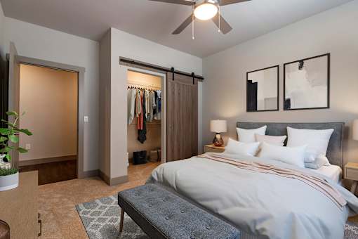 Bedroom With Closet at The Cosmopolitan, Tulsa, OK, Oklahoma