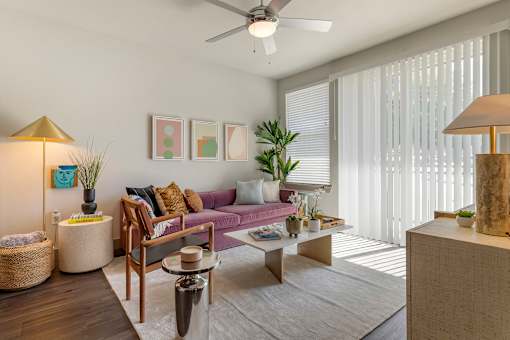 Warm Living And Dining Room at The Cosmopolitan, Tulsa, OK, Oklahoma