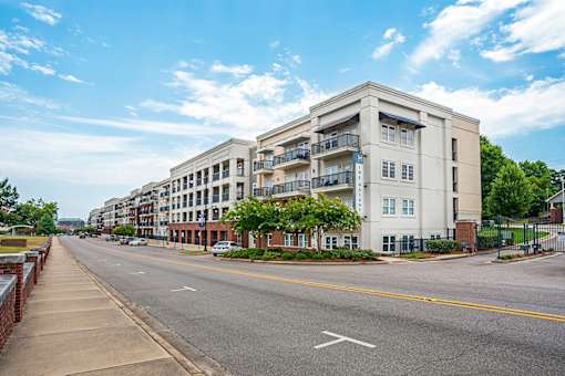 Exterior road view at The Heights Apartments, Alabama, 36104