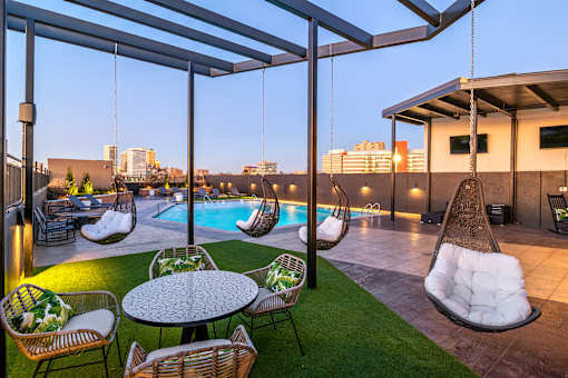 Pool With Sunning Deck at The Cosmopolitan, Tulsa, OK, 74119