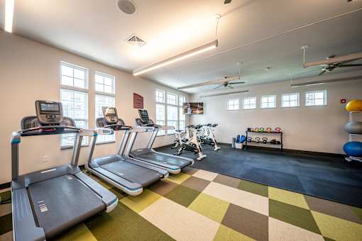Cardio Machines In Gym at Waterstone at Hamburg Apartments, Kentucky