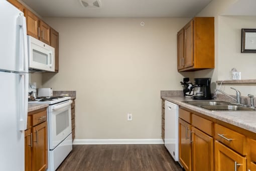 our apartments have a modern kitchen with stainless steel appliances