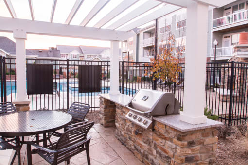 Outdoor Lounge and Grill Station