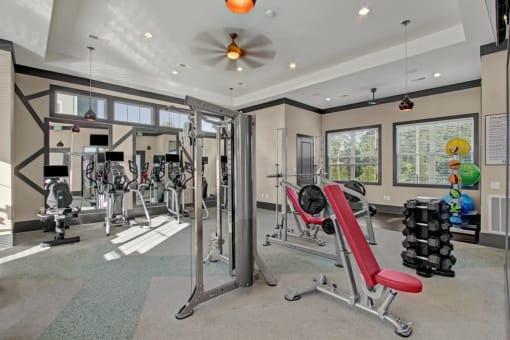 Fitness Center at York Woods at Lake Murray Apartment Homes, Columbia, SC, 29212