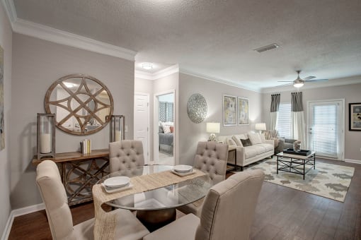 Living Room and Dining Area