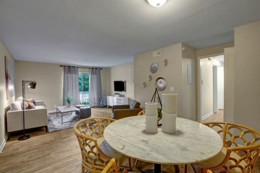 Living Room and Dining Area