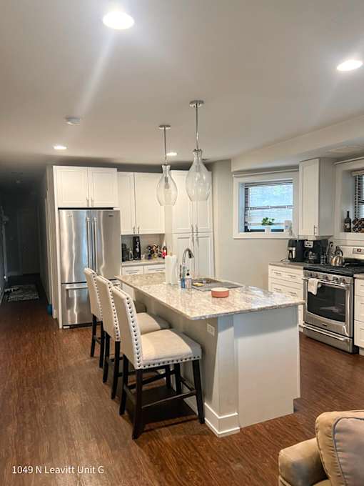a look at the kitchen from the living room