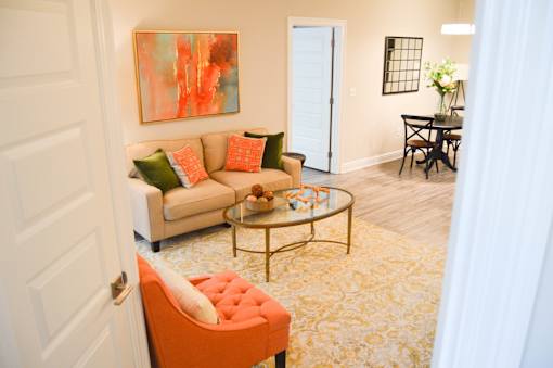 Living Room Area at Silver Oaks Apartments, Louisiana