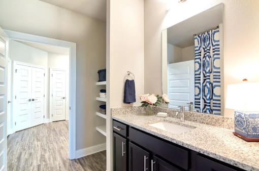 Lavish bathroom at Silver Oaks Apartments, Gonzales