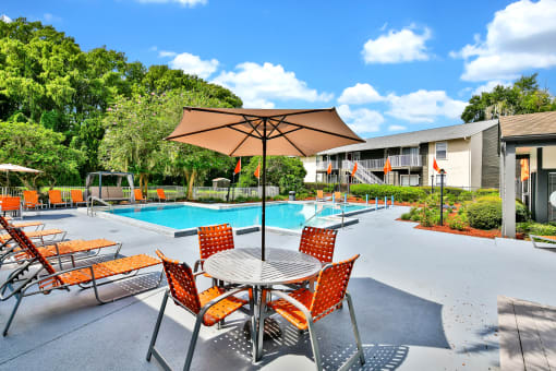 Pool side Dining Table at Village Springs, Orlando, FL