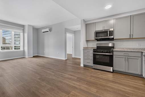 Kitchen in an open floor plan.