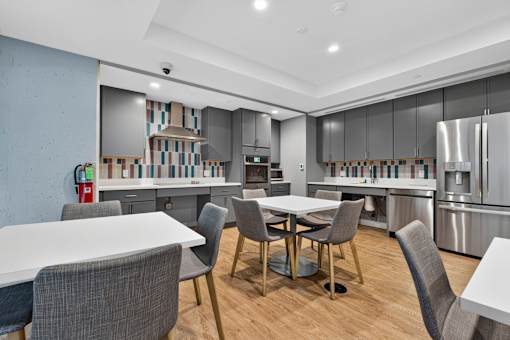 Community room with kitchen
