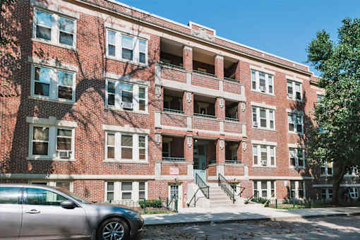Brick apartment building