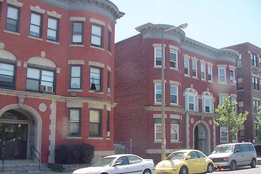 Brick 3 story buildings