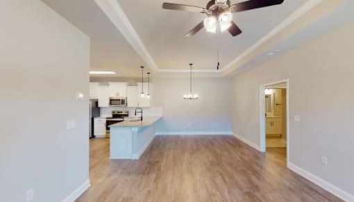 Living and Dining at The Villas at Nature Walk, Huntsville, 35824
