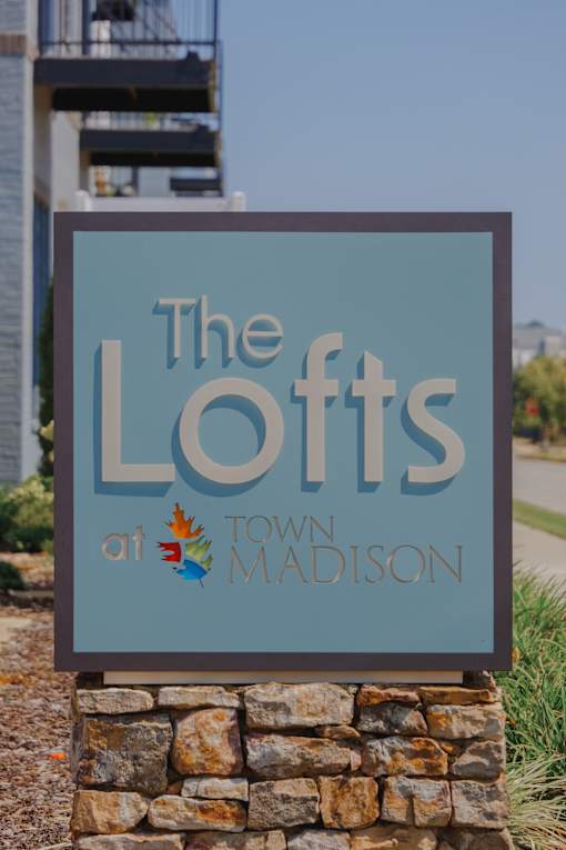 Property Signage at The Lofts at Town Madison, Madison, Alabama