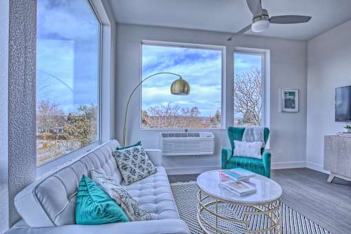 Spacious Living Room at Sloan's Place Apartments, Denver, CO