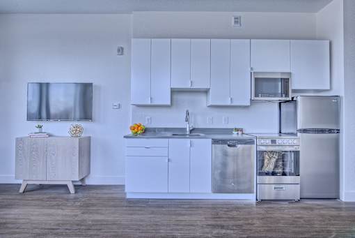 Kitchen with Stainless Steel Appliances at Sloan's Place Apartments, Colorado, 80214