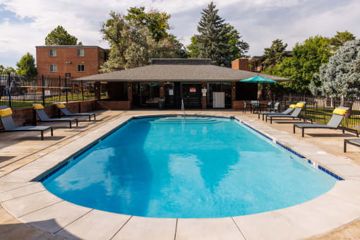 Pool View at The Wesley Apartments, Colorado  