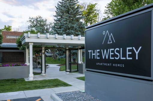 Property Signage at The Wesley Apartments, Denver  
