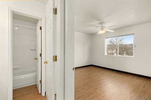 bedroom with adjoining bath