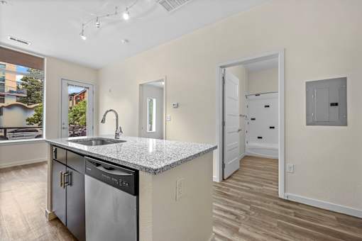 Sink With Faucet at B Street Lohi Apartments, Denver