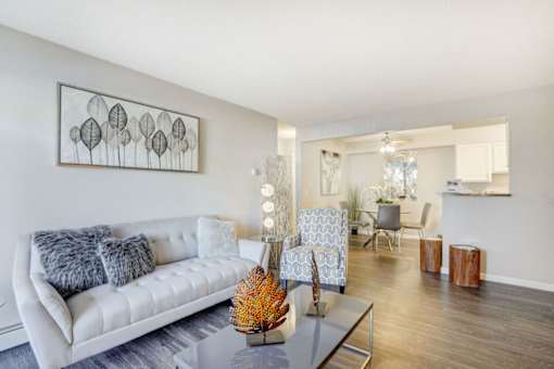 Modern Living Room at Miramar Apartments, Colorado, 80231