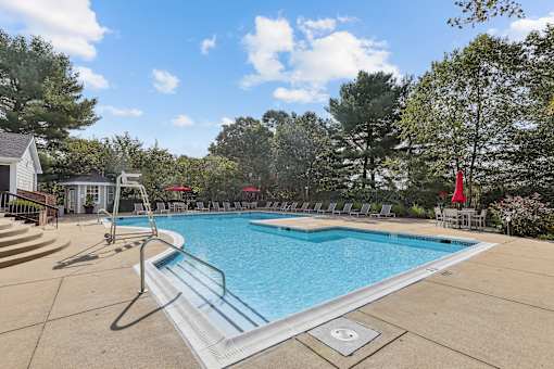 the swimming pool at our apartments