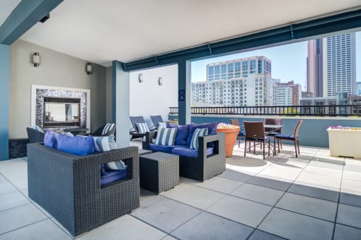 Biltmore at Midtown Apartments in Atlanta, GA photo of outdoor rooftop seating area