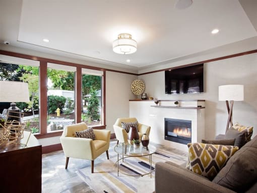 Pet-Friendly Apartment Homes in Wilsonville - Bridge Creek - Clubhouse with Resident Lounge