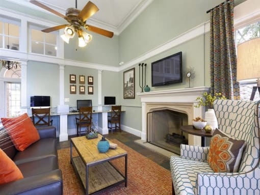Seating area in clubhouse
