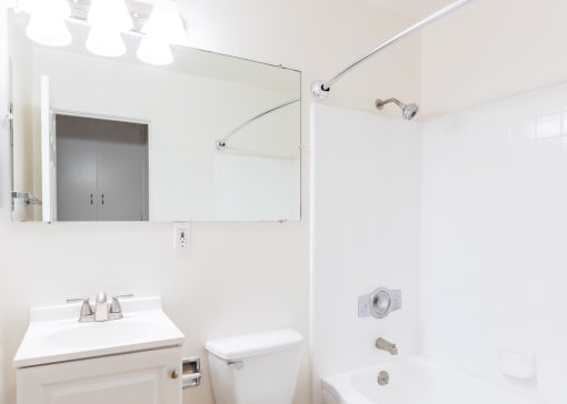 a bathroom with a toilet sink and a mirror