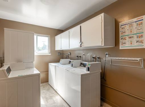 a kitchen with white cabinets and a window