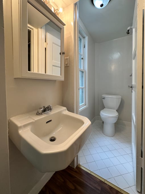 a small bathroom with a sink and a toilet