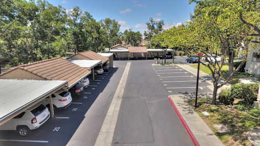 Aerial Parking Lot View