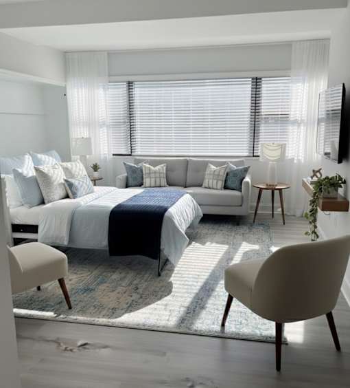 Bedroom Interior at 2400 Pennsylvania Avenue Apartments, Washington, DC