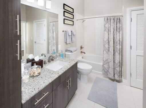 Elegant Bathroom Finishes at Harrison at Reston Town Center, Reston, VA, 20190