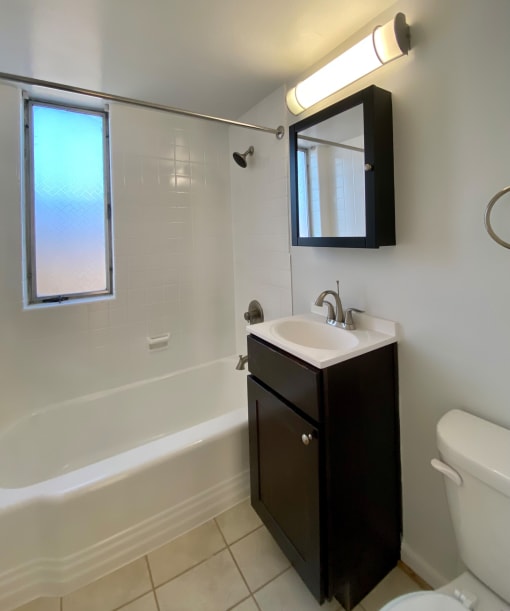 Newly Renovated bathrooms at Connecticut Park Apartments, Washington DC, 20008