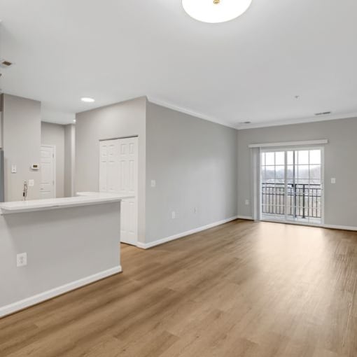 Kitchen And Living Area at Evergreens at Smith Run, Fredericksburg, Virginia