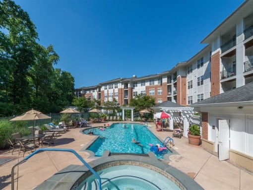 Heated Swimming Pool and Spa at Evergreens at Columbia Town Center, Columbia, 21044