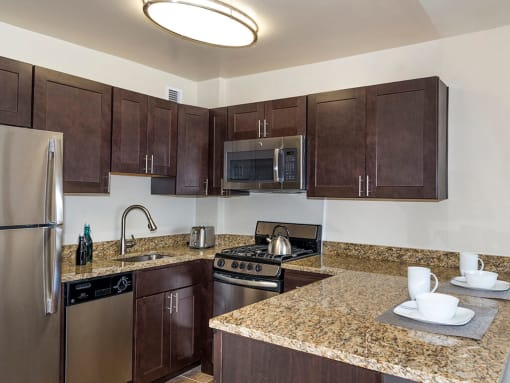 New Countertops and Cabinets at 2400 Pennsylvania Avenue Apartments, Washington, DC,20037