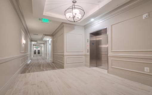 Hallway at Village Center Apartments At Wormans Mill*, Frederick