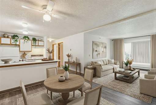 Dining Area at Brush Meadows I & II Apartments, Billings