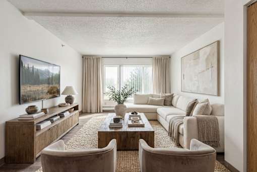 Main Living Room at Brush Meadows I & II Apartments, Montana, 59105