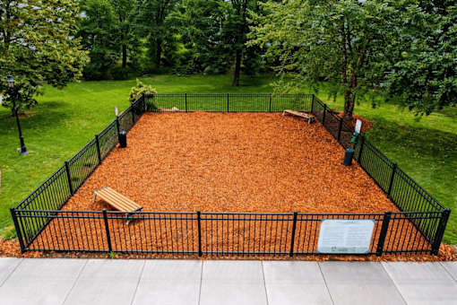 Fenced dog park at Regency Park Apartments, St Cloud, Minnesota