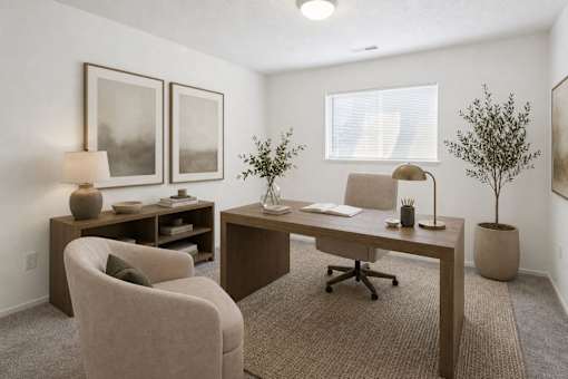 Springwood Apartments is a well-maintained apartment complex with a beautiful front entrance.