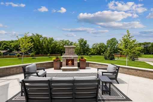Outdoor seating at Cedar Green, Blaine, MN, 55434